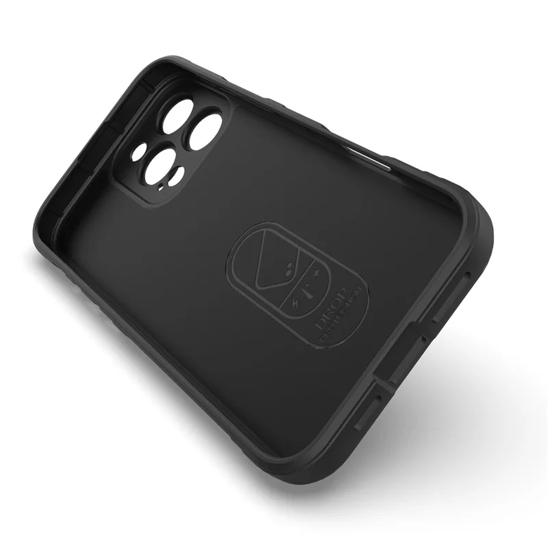 For iPhone 16 Pro Max Case Drop-Proof Protection Flexible TPU Phone Cover - Black - 3