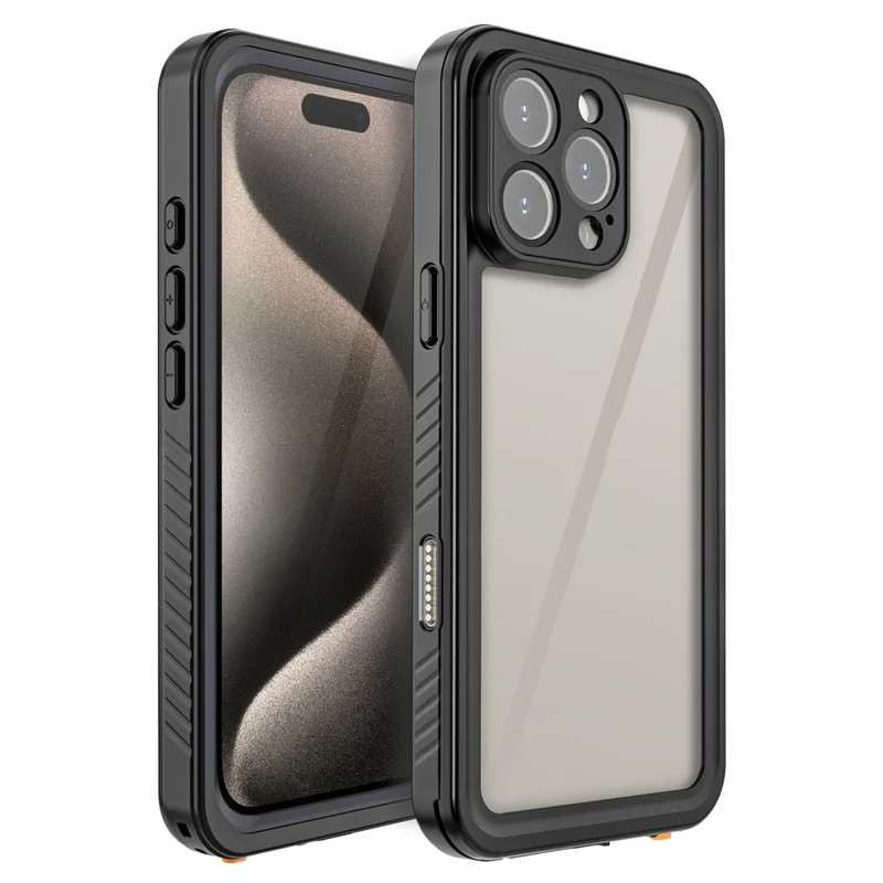 REDPEPPER FS Series For iPhone 16 Pro Max Phone Case IP68 Waterproof Clear Back Panel Phone Cover - 1