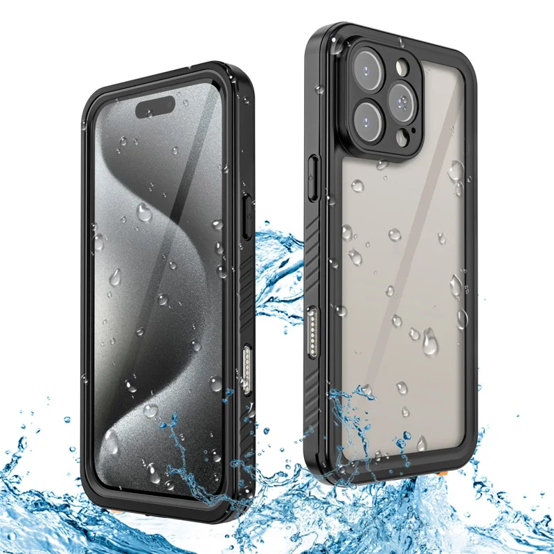 REDPEPPER FS Series For iPhone 16 Pro Max Phone Case IP68 Waterproof Clear Back Panel Phone Cover - 2