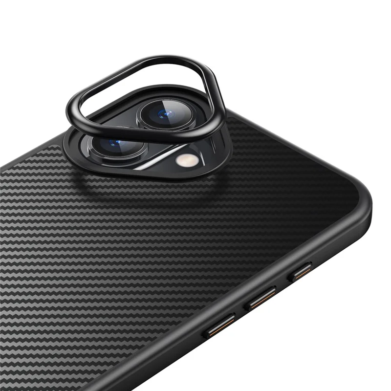 For iPhone 16 Plus Magnetic Case Compatible with MagSafe Carbon Fiber Texture PC + TPU Cover - 8