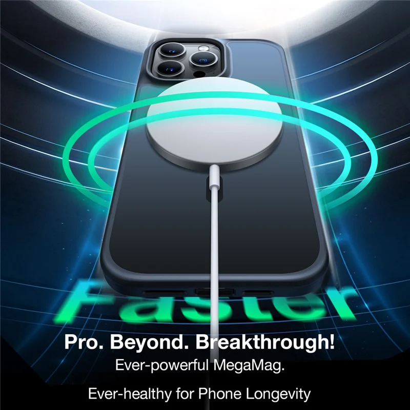 TORRAS Guardian-Mag Series For iPhone 15 Case Compatible with MagSafe Skin-Touch Matte PC+TPU Phone Cover - Black - 4