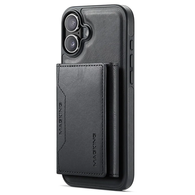 MAGKING K2 Series For iPhone 16 Case Compatible with MagSafe PC+TPU+PU Phone Cover - Black - 2