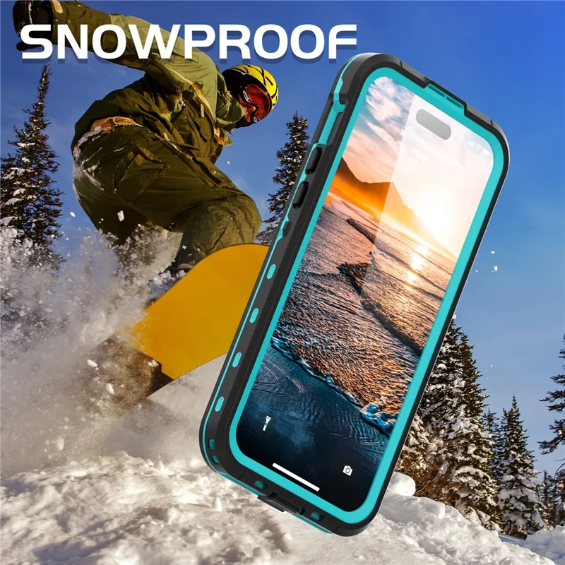 REDPEPPER Dot+ Series For iPhone 15 Plus Phone Case Compatible with MagSafe IP68 Waterproof Clear Phone Cover - Blue - 10