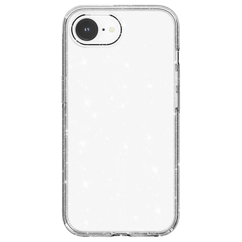 For iPhone 17e / 16e Case Thickened Shockproof TPU + PC Glitter Back Cover - White - 3