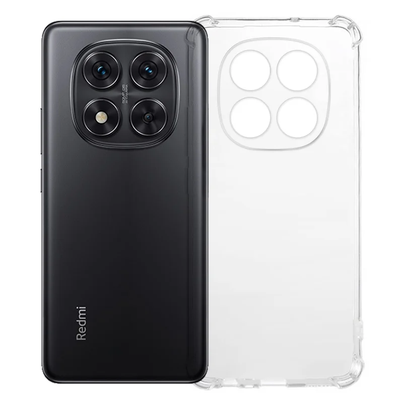 KALEBOL For Xiaomi Redmi Note 14 Pro+ 5G / Note 14 Pro 5G / Poco X7 5G Clear Phone Case 1.5mm TPU Shockproof Phone Cover - Transparent - 1
