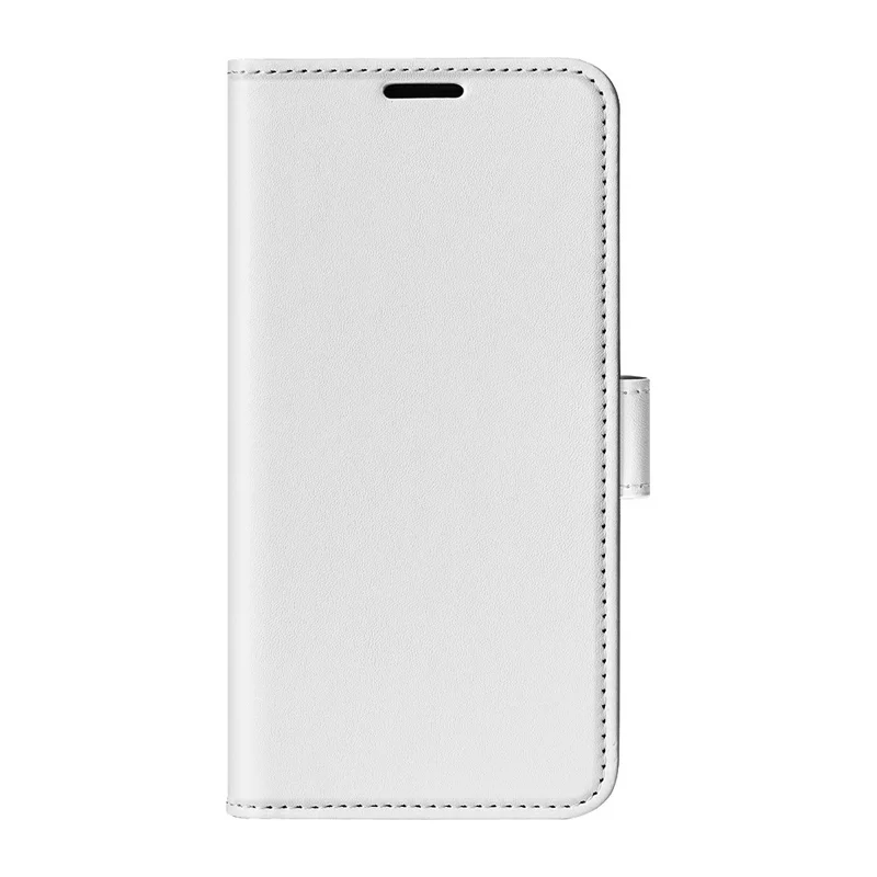 For iPhone 17e / 16e Wallet Case Crazy Horse Texture Stand Leather Phone Cover - White - 5