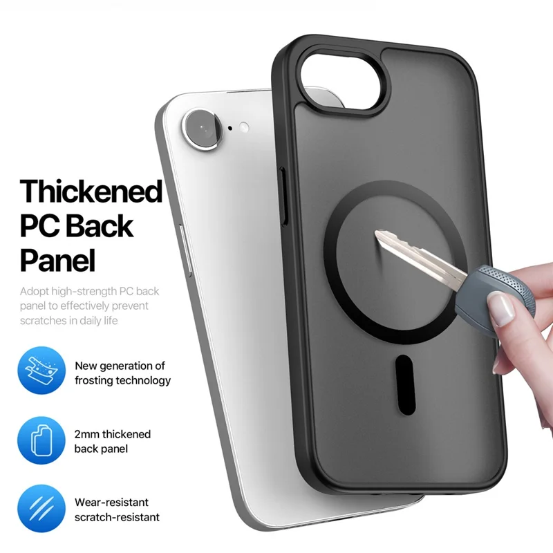 DUX DUCIS For iPhone 17e / 16e Case Yind Series PC+TPU Phone Cover Compatible with MagSafe - Black - 6