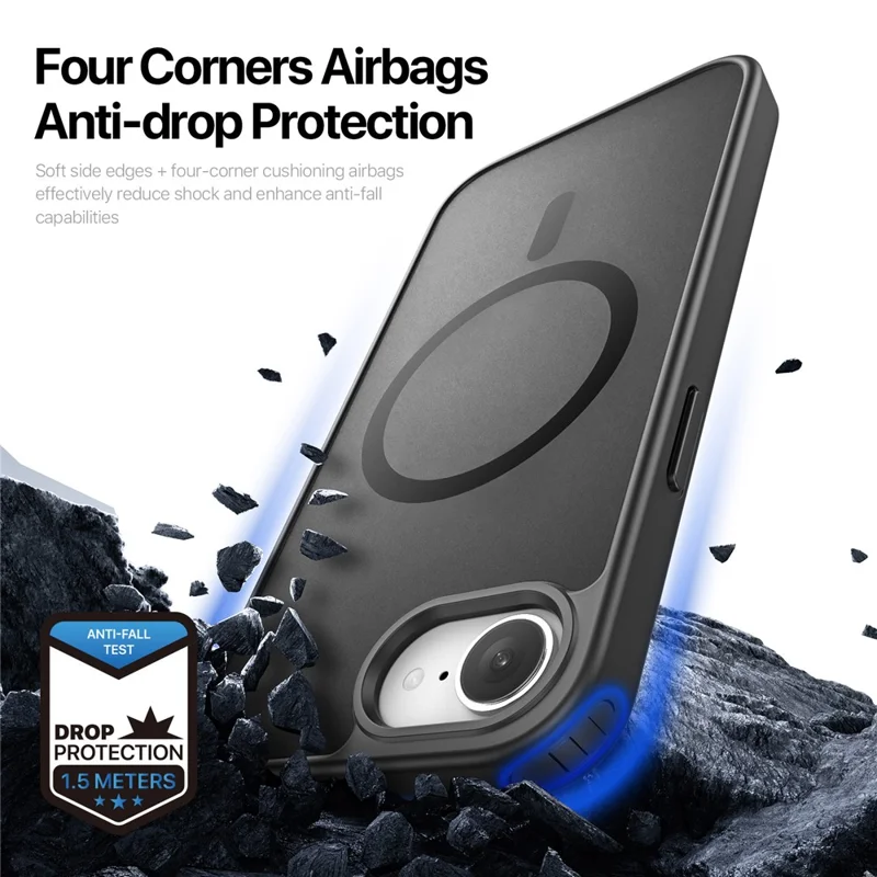 DUX DUCIS For iPhone 17e / 16e Case Yind Series PC+TPU Phone Cover Compatible with MagSafe - Black - 7