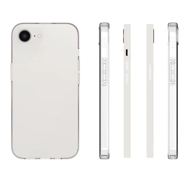 For iPhone 17e / 16e Case Anti-Fingerprint Crystal Clear TPU Phone Cover - 5