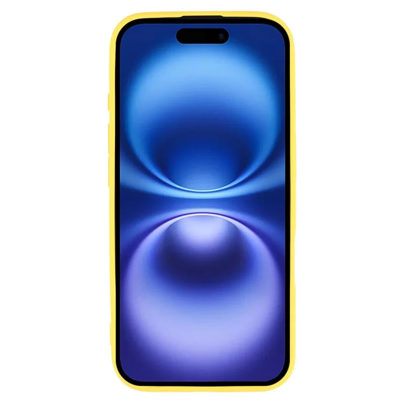 For iPhone 16 Plus Case Compatible with MagSafe Liquid Silicone Phone Cover with Tempered Glass Lens Protector - Yellow - 2