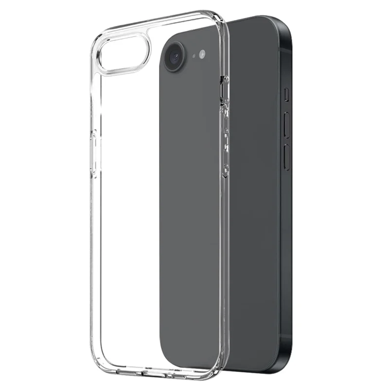 NORTHJO For iPhone 17e / 16e Clear Case Soft TPU Phone Cover with Tempered Glass Screen Protector - 2
