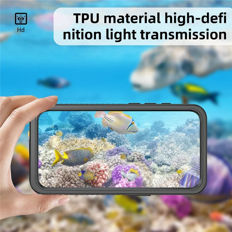 REDPEPPER FS / FM Series For iPhone 17e / 16e Waterproof Case IP68 Shockproof Phone Cover - Black - 5