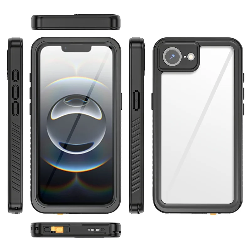 REDPEPPER FS / FM Series For iPhone 17e / 16e Waterproof Case IP68 Shockproof Phone Cover - Black - 8