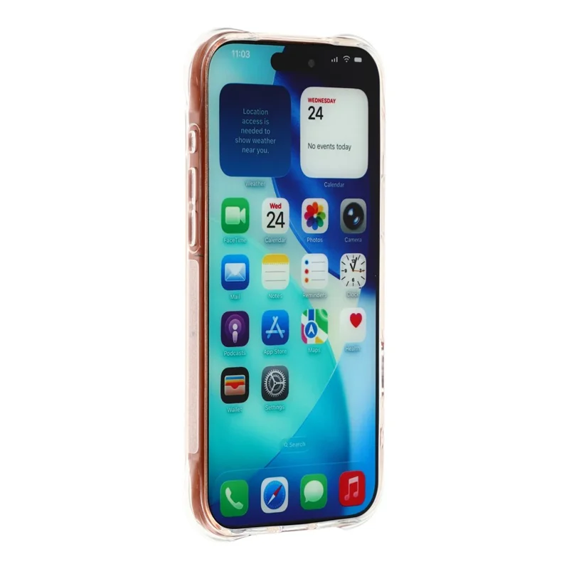 For iPhone 17 Pro TPU Phone Case Non Slip Transparent Mobile Phone Cover - 8