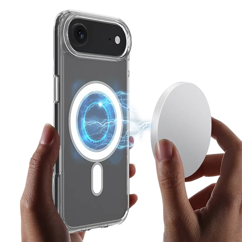 For iPhone Air Clear Phone Case Compatible with MagSafe TPU+Acrylic Back Cover - Clear - 5