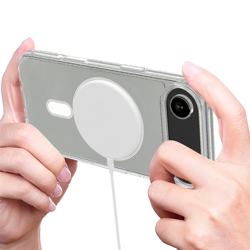 For iPhone Air Clear Phone Case Compatible with MagSafe TPU+Acrylic Back Cover - Clear - 6