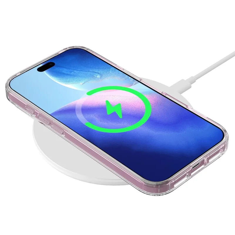 For iPhone 17 Pro Clear Phone Case Compatible with MagSafe TPU+Acrylic Back Cover - Clear - 3