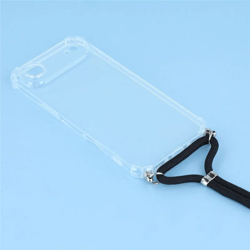 For iPhone Air Case Reinforced Corner TPU Clear Phone Cover with Lanyard - 2