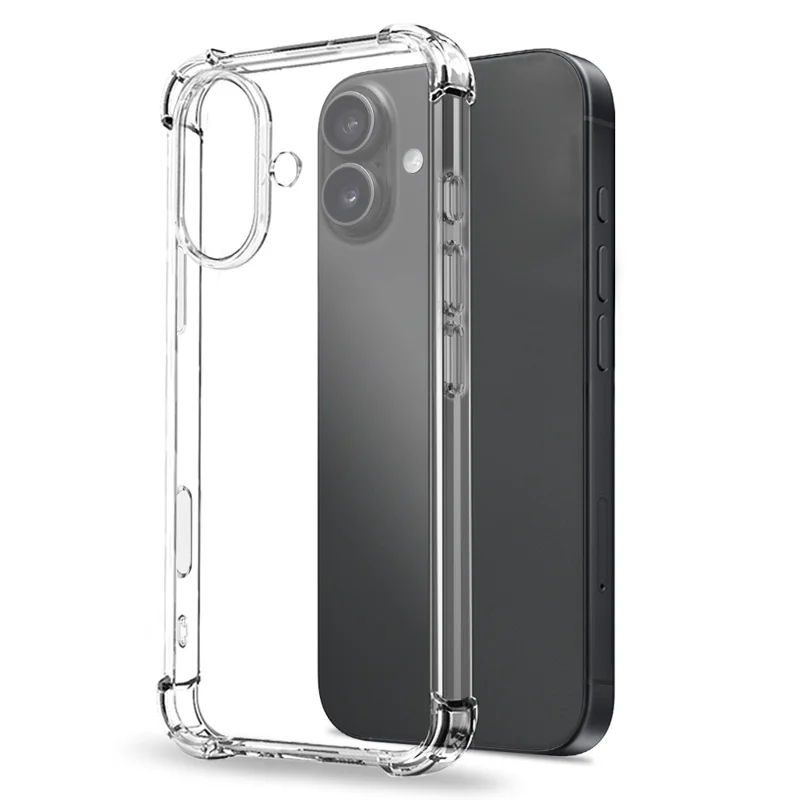 NORTHJO For iPhone 17 Case Shockproof TPU Clear Phone Cover with Tempered Glass and Camera Lens Film - 2