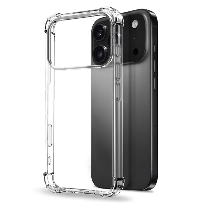 NORTHJO For iPhone 17 Pro Case Shockproof TPU Clear Phone Cover with Tempered Glass and Camera Lens Film - 2