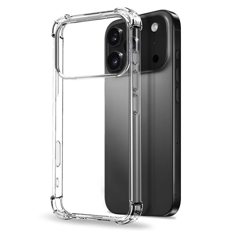 NORTHJO For iPhone 17 Pro Max Case Shockproof TPU Clear Phone Cover with Tempered Glass and Camera Lens Film - 2