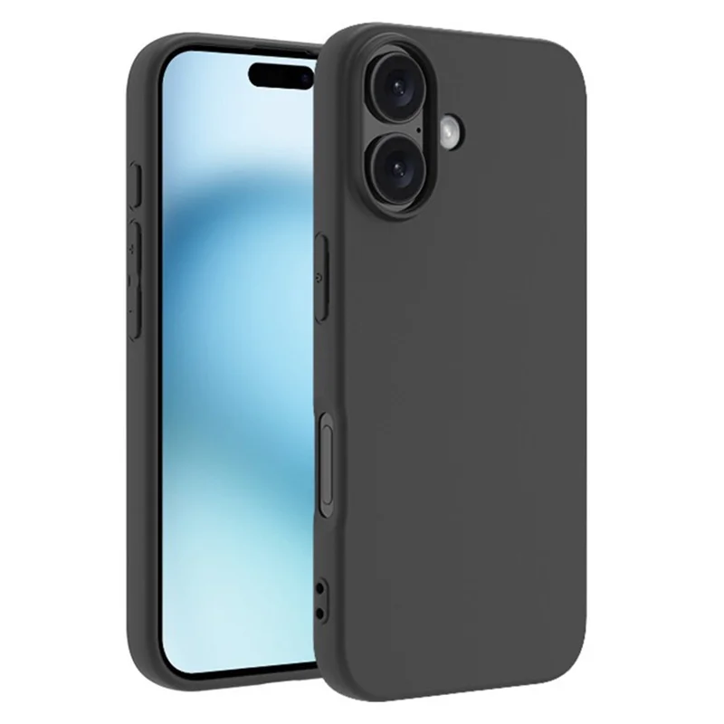 For iPhone 17 Case Soft Matte Back TPU Black Phone Cover , Large Cutout - 1