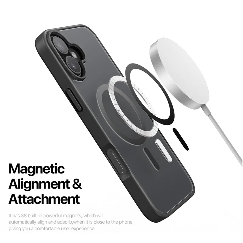 DUX DUCIS For iPhone 17 Case Yind Series PC+TPU Phone Cover Compatible with MagSafe - Black - 6