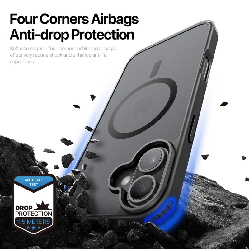 DUX DUCIS For iPhone 17 Case Yind Series PC+TPU Phone Cover Compatible with MagSafe - Black - 8