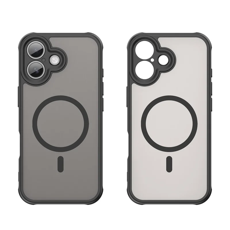 For iPhone 17 Case Compatible with MagSafe Anti Drop PC + TPU Phone Cover - Black - 2