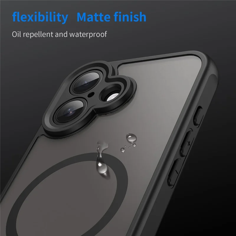 For iPhone 17 Case Compatible with MagSafe Anti Drop PC + TPU Phone Cover - Black - 8