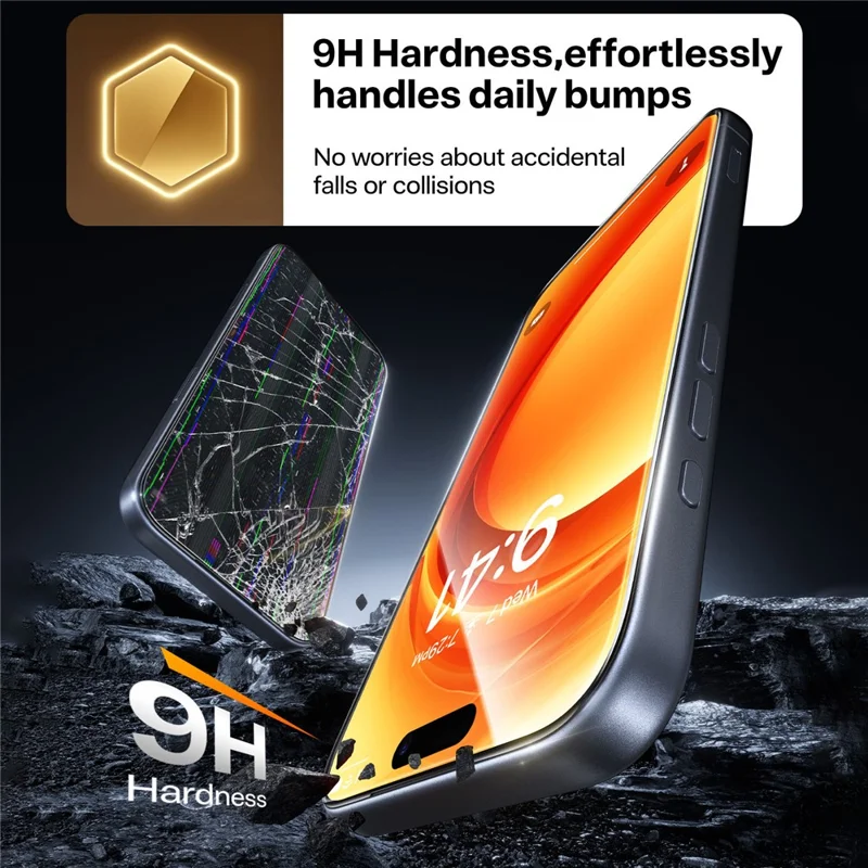 TORRAS Glassgo For iPhone 17 Pro Screen Protector Tempered Glass HD Film with Automatic Dust Removal Tool - 7