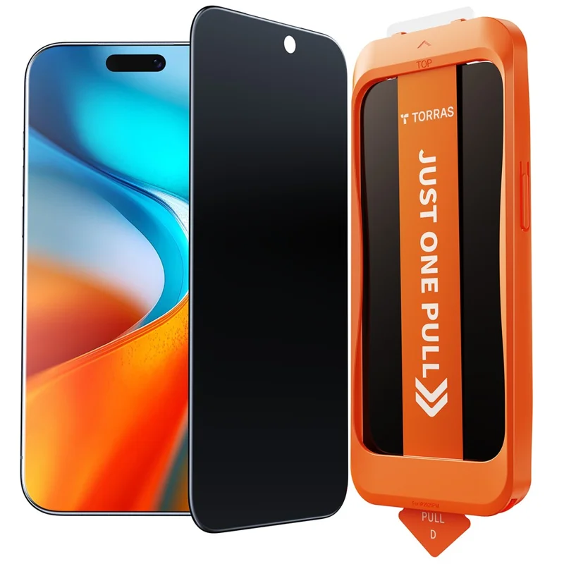 TORRAS Glassgo For iPhone 17 Pro Anti Spy Screen Protector Tempered Glass Private Film with Auto-Align Frame - 1