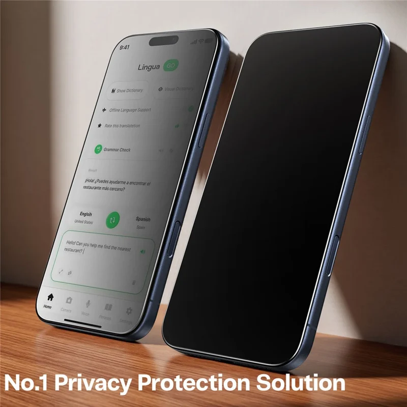 TORRAS Glassgo For iPhone 17 Pro Anti Spy Screen Protector Tempered Glass Private Film with Auto-Align Frame - 8