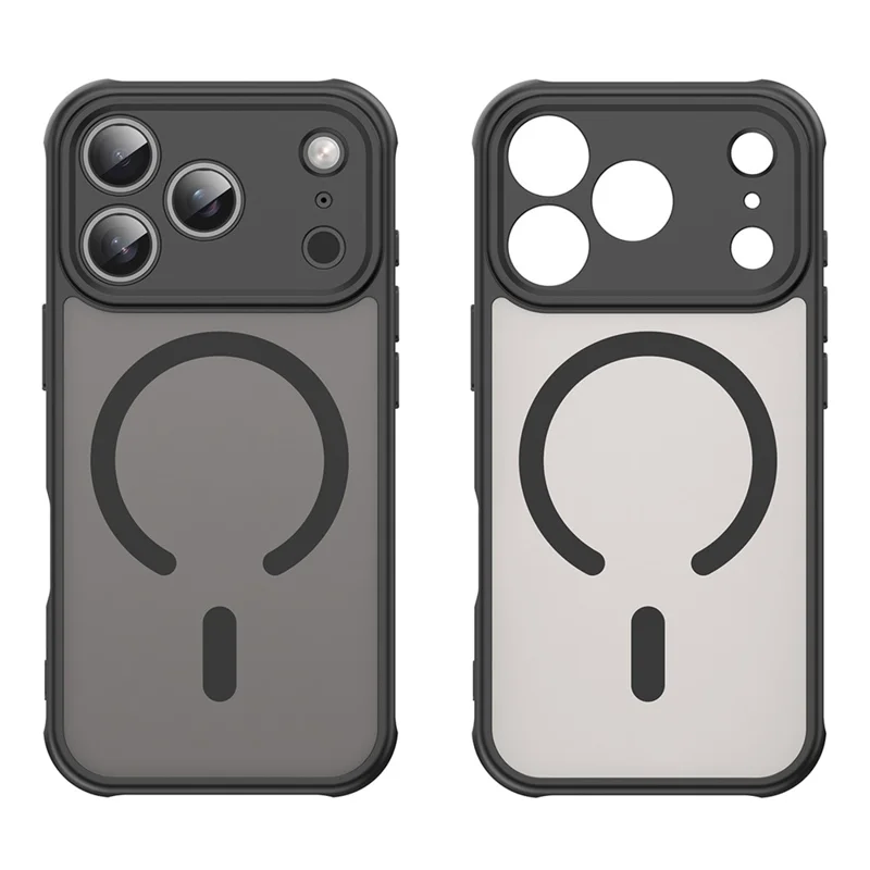 For iPhone 17 Pro Case Compatible with MagSafe Anti Drop PC + TPU Phone Cover - Black - 7