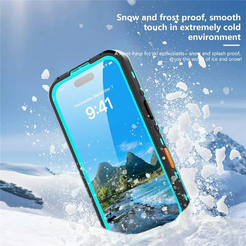 REDPEPPER Dot+ Series For iPhone 17 Pro Cellphone Case Compatible with MagSafe IP68 Waterproof Clear Back Phone Cover - Blue - 8