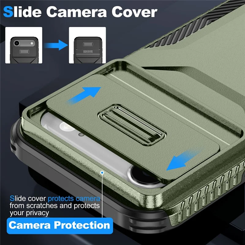 For iPhone Air Case Camshield TPU + PC Phone Cover Non-Slip Side Edge - Green - 3