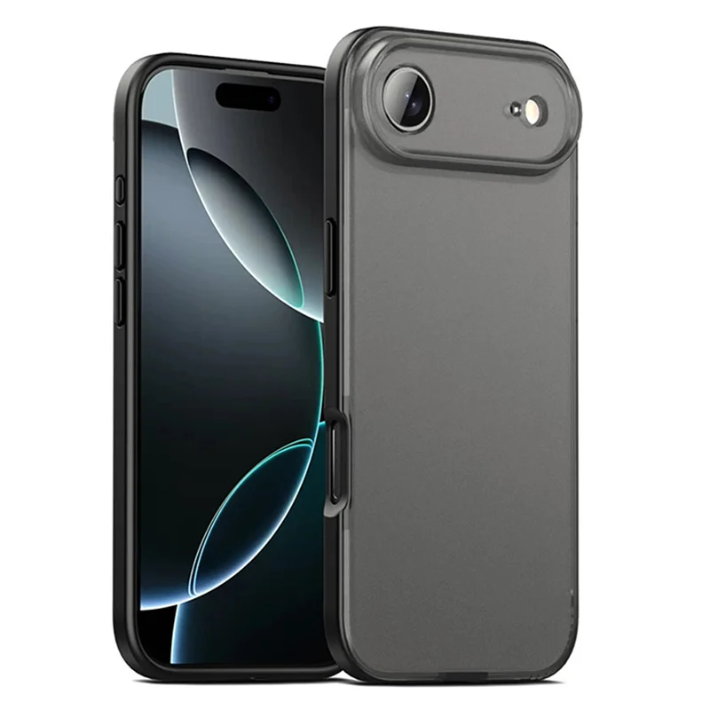 IPAKY For iPhone Air Case Shockproof PC+TPU Matte Phone Cover - Black - 1
