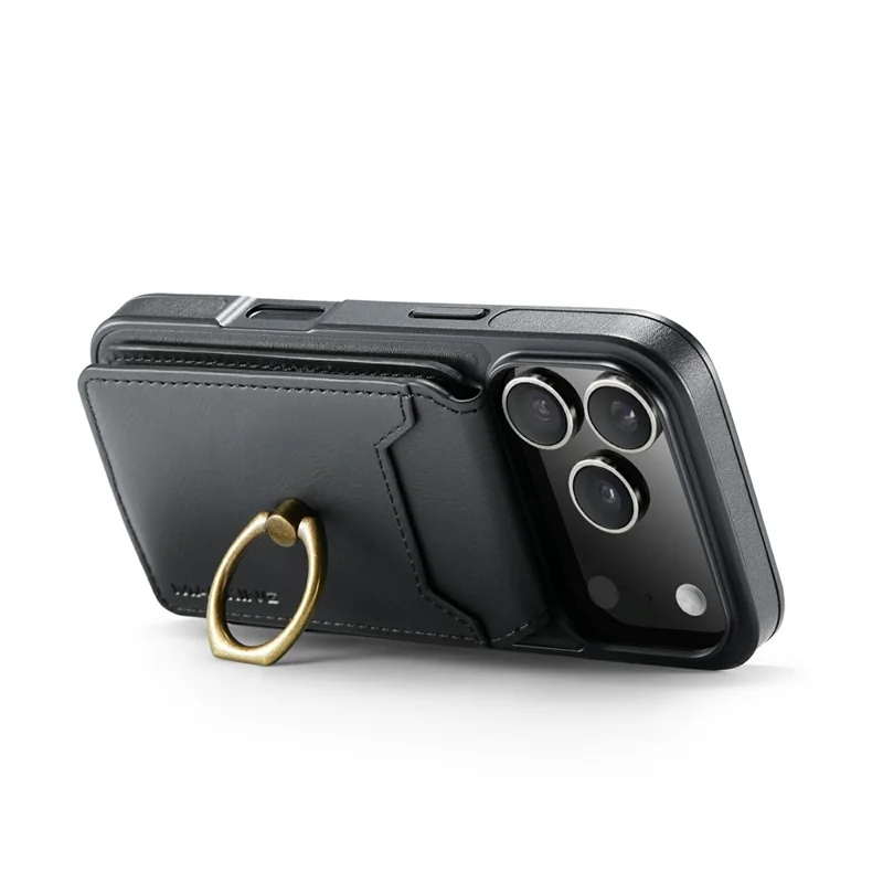 MAGKING K1 Series For iPhone 18 Pro Max / 17 Pro Max Magnetic Case PC + TPU + PU Phone Cover with Card Holder - Black - 3