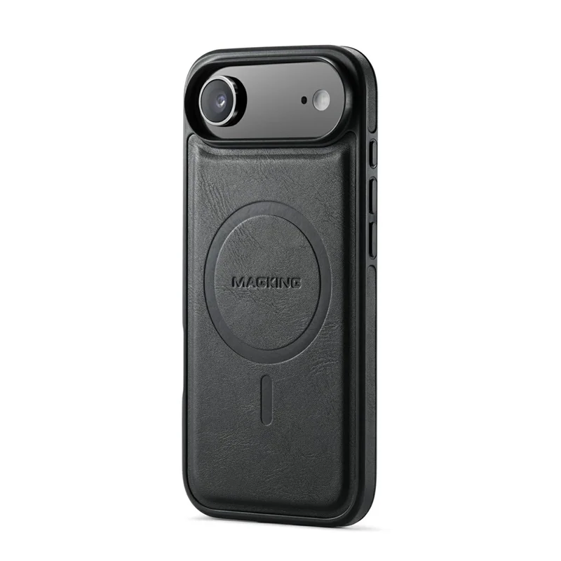 MAGKING K2 Series For iPhone Air Case Compatible with MagSafe PC + TPU + PU Phone Cover - Black - 12