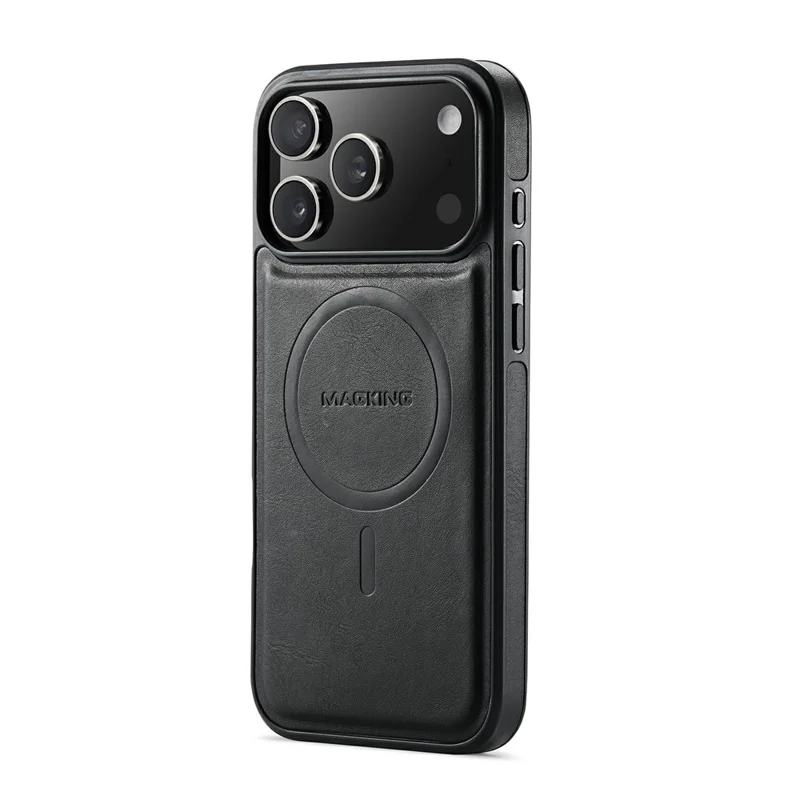 MAGKING K2 Series For iPhone 18 Pro Max / 17 Pro Max Case Compatible with MagSafe PC + TPU + PU Phone Cover - Black - 12