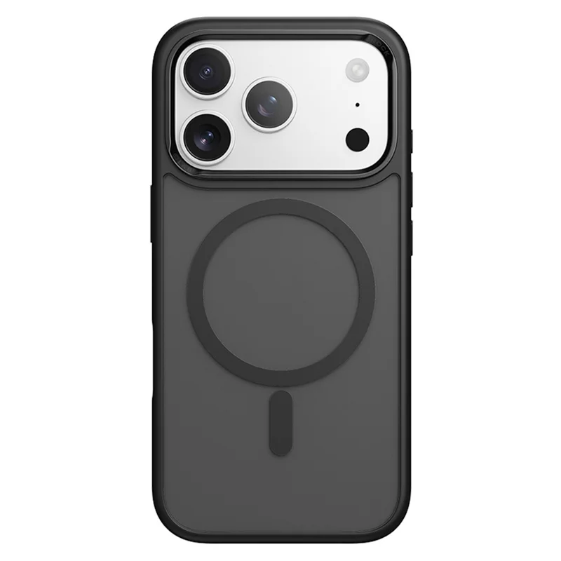 ROCK For iPhone 17 Pro Max Magnetic Case Compatible with MagSafe Skin-Touch PC + TPU Phone Cover - Black - 1