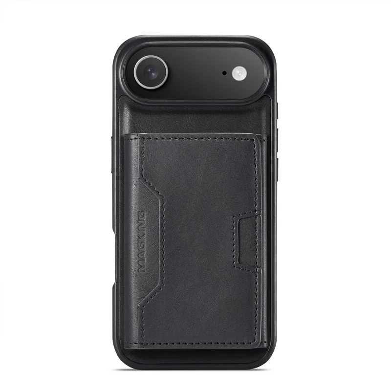 MAGKING K4 Series For iPhone Air Case Compatible with MagSafe Detachable Wallet PU TPU PC Phone Cover - Black - 12