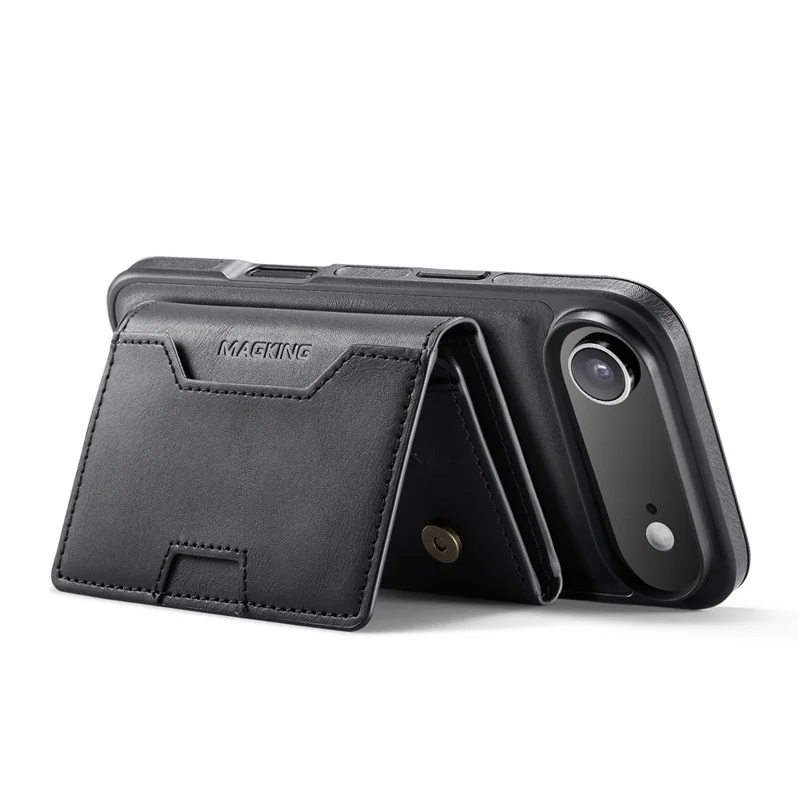 MAGKING K4 Series For iPhone Air Case Compatible with MagSafe Detachable Wallet PU TPU PC Phone Cover - Black - 2