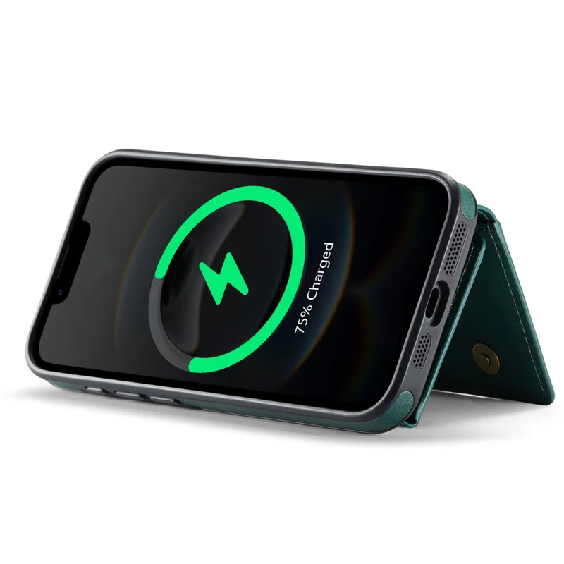 MAGKING K4 Series For iPhone 17e / 16e Case Compatible with MagSafe Detachable Wallet PU TPU PC Phone Cover - Green - 3