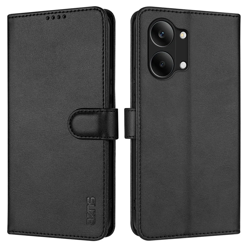 AZNS For Xiaomi Poco X8 Pro Max 5G / Redmi Turbo 5 Max 5G Case PU Leather Wallet Phone Cover - Black - 1