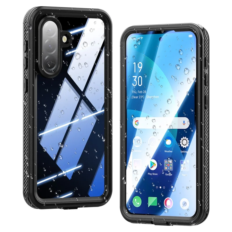REDPEPPER For Samsung Galaxy A57 5G Case IP68 Waterproof PC + TPU Phone Cover - Black - 1
