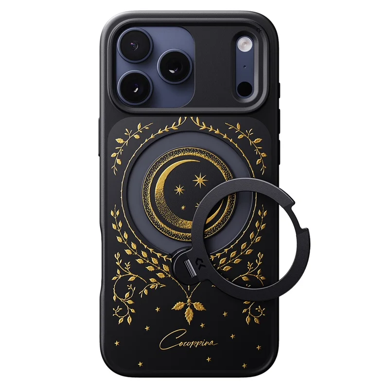 CASEKOO Tarot Series for iPhone 18 Pro Max / 17 Pro Max Magnetic Case Rotating Ring Kickstand PC + TPU Shockproof Cover - Tarot Vine Moon - 2