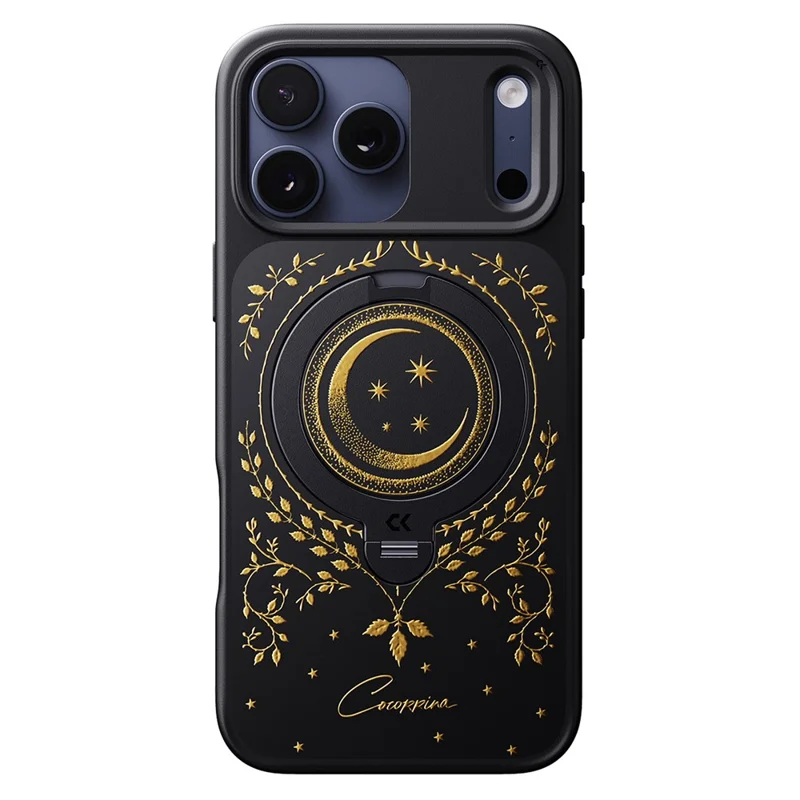 CASEKOO Tarot Series for iPhone 18 Pro Max / 17 Pro Max Magnetic Case Rotating Ring Kickstand PC + TPU Shockproof Cover - Tarot Vine Moon - 3