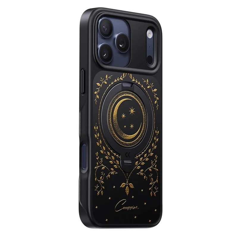 CASEKOO Tarot Series for iPhone 18 Pro Max / 17 Pro Max Magnetic Case Rotating Ring Kickstand PC + TPU Shockproof Cover - Tarot Vine Moon - 4