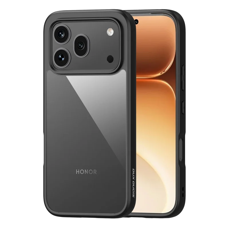 Dux Ducis For Honor 600 Pro 5G / Honor 600 5G Aimo Series PC + TPU Clear Back Phone Cover (REACH Certification) - Black - 1